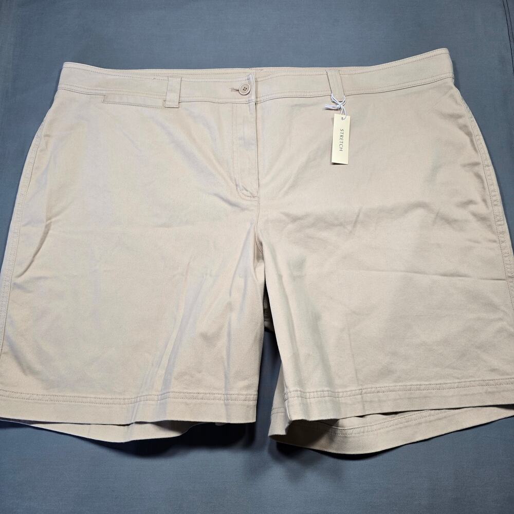 Jones New York Sport Woman Shorts Tan Khaki Rye NEW $44 Stretch Plus Size 24W